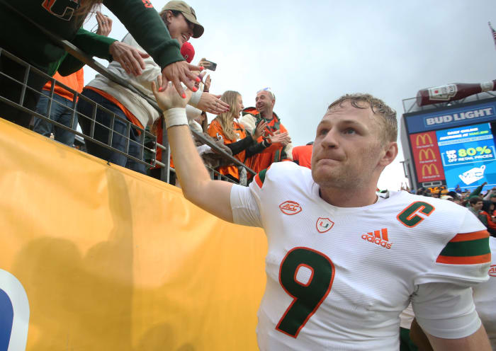 Miami Hurricanes Quarterback Tyler Van Dyke